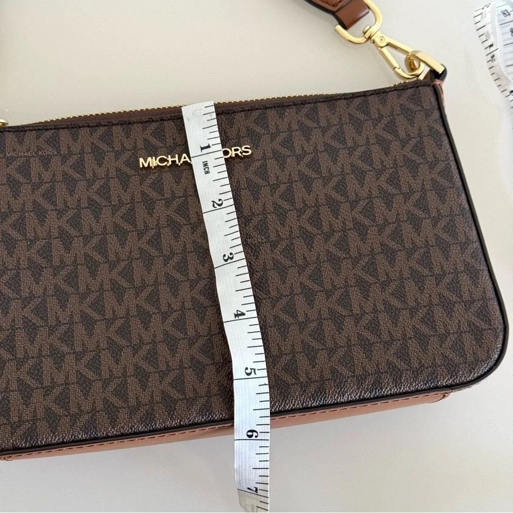 NWT! Michael Kors Jet Set Logo Crossbody Bag, Brown